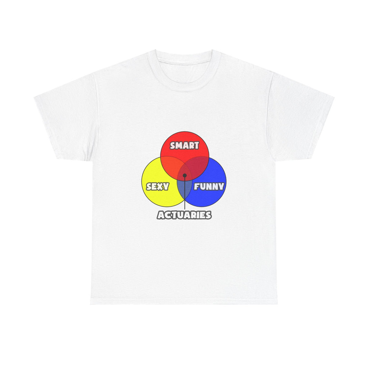 Venn Diagram .. Actuaries - Unisex Heavy Cotton Tee