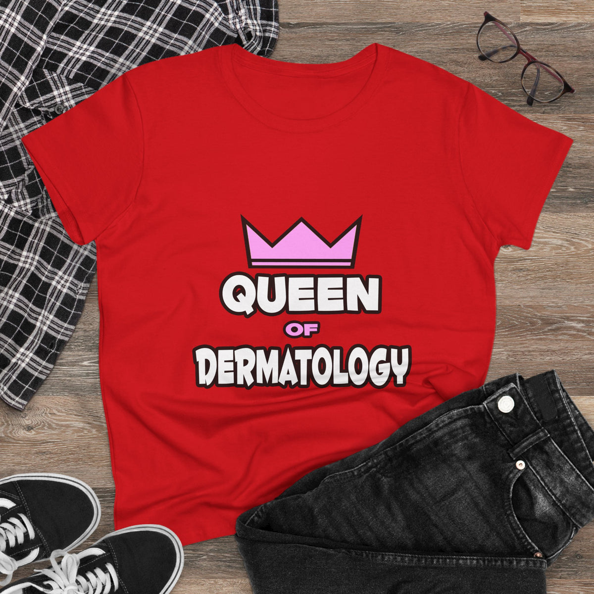 Queen of Dermatology - Women's Midweight Cotton Tee