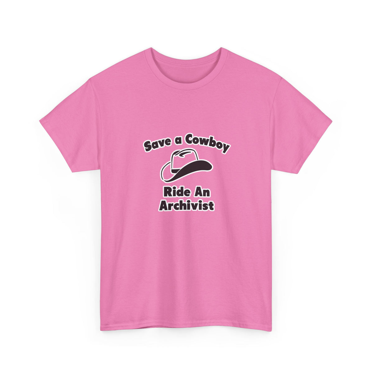 Save a Cowboy .. Ride an Archivist - Unisex Heavy Cotton Tee