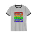 Rainbow Air Traffic Controller - Unisex Cotton Ringer T-Shirt