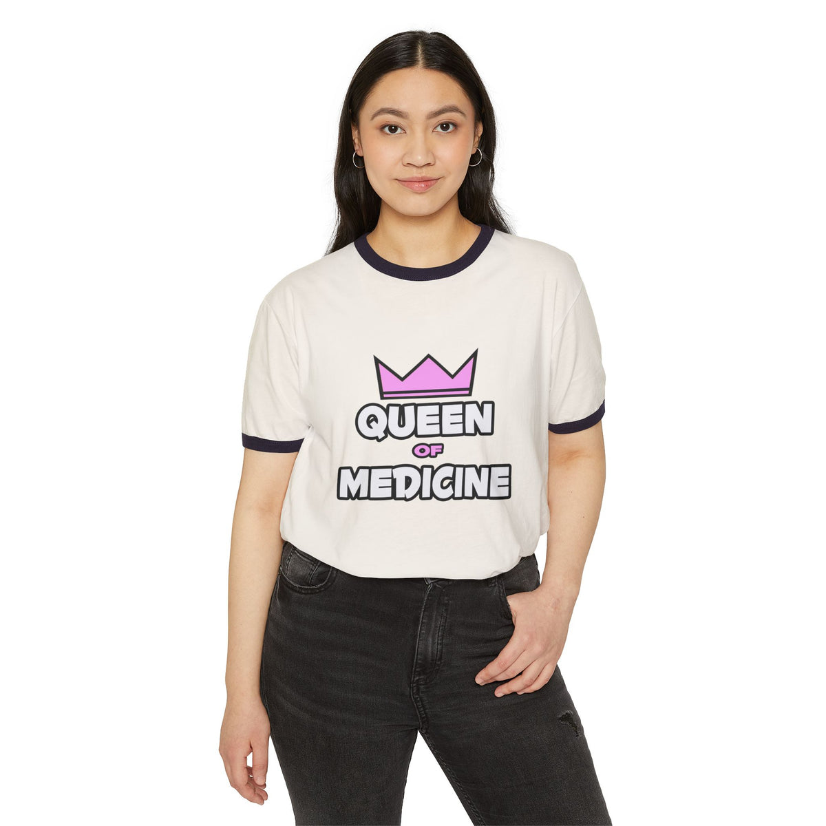 Queen of Medicine - Unisex Cotton Ringer T-Shirt