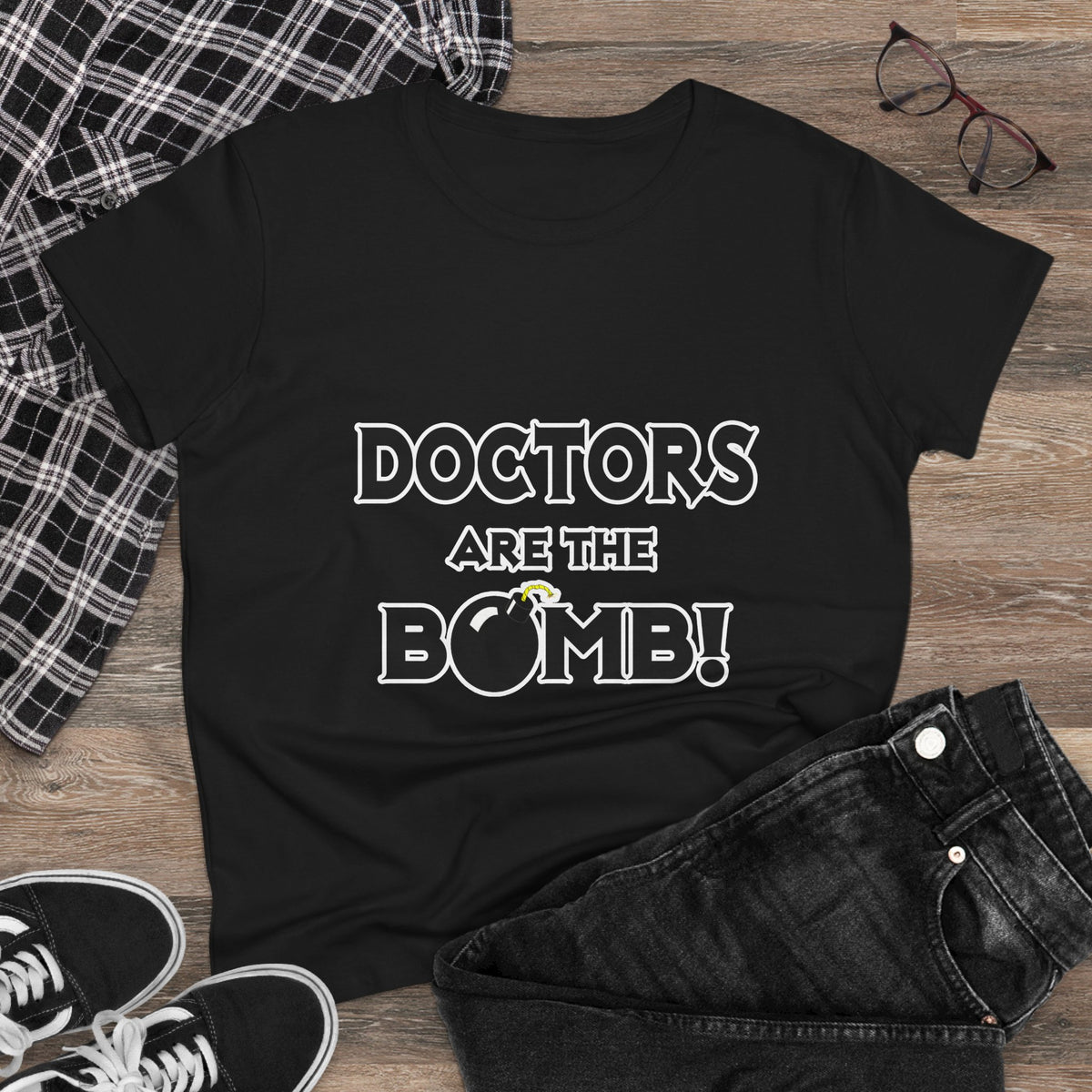 Doctors Are The Bomb! (2) - Women's Midweight Cotton Tee