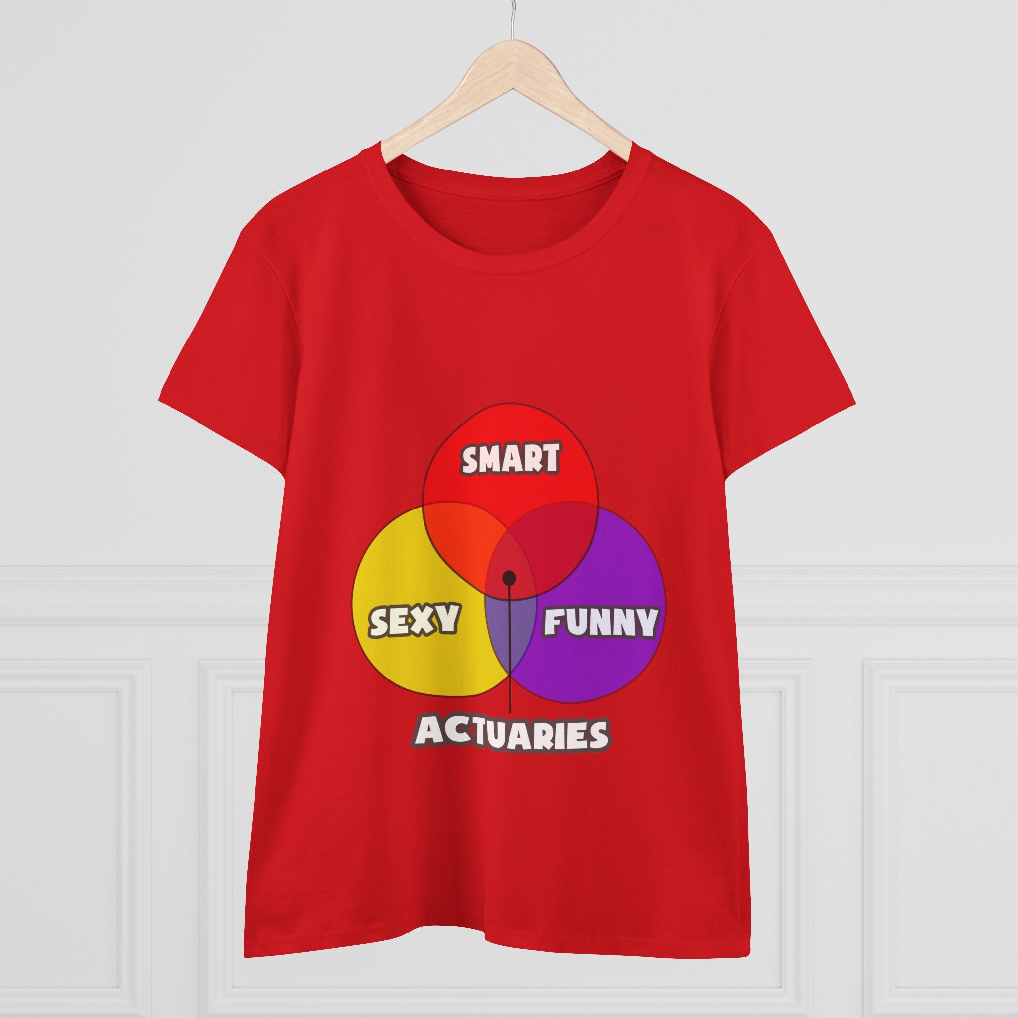 Venn Diagram .. Actuaries - Women's Midweight Cotton Tee
