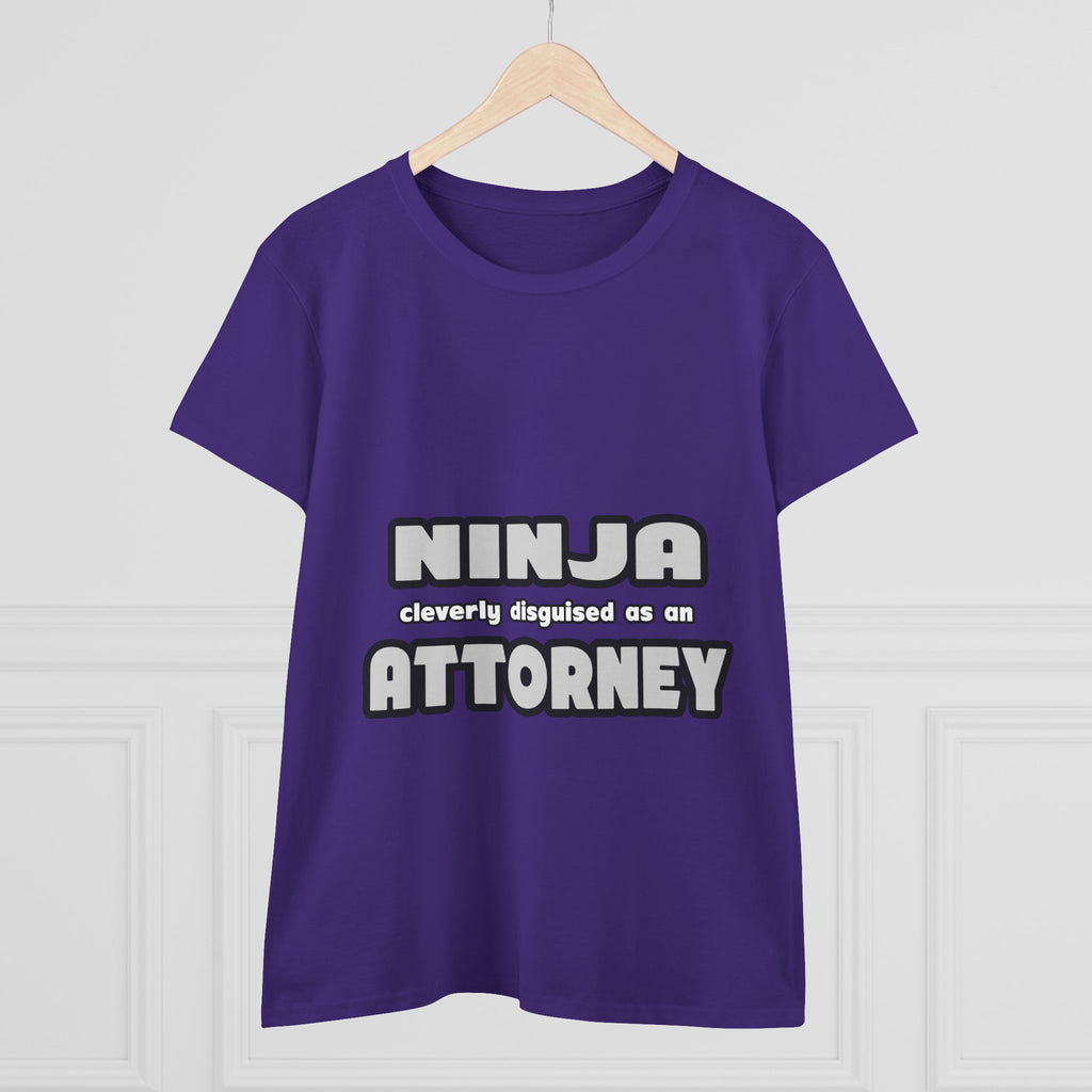 Ninja Cleverly Disguised As An Attorney - Women's Midweight Cotton Tee