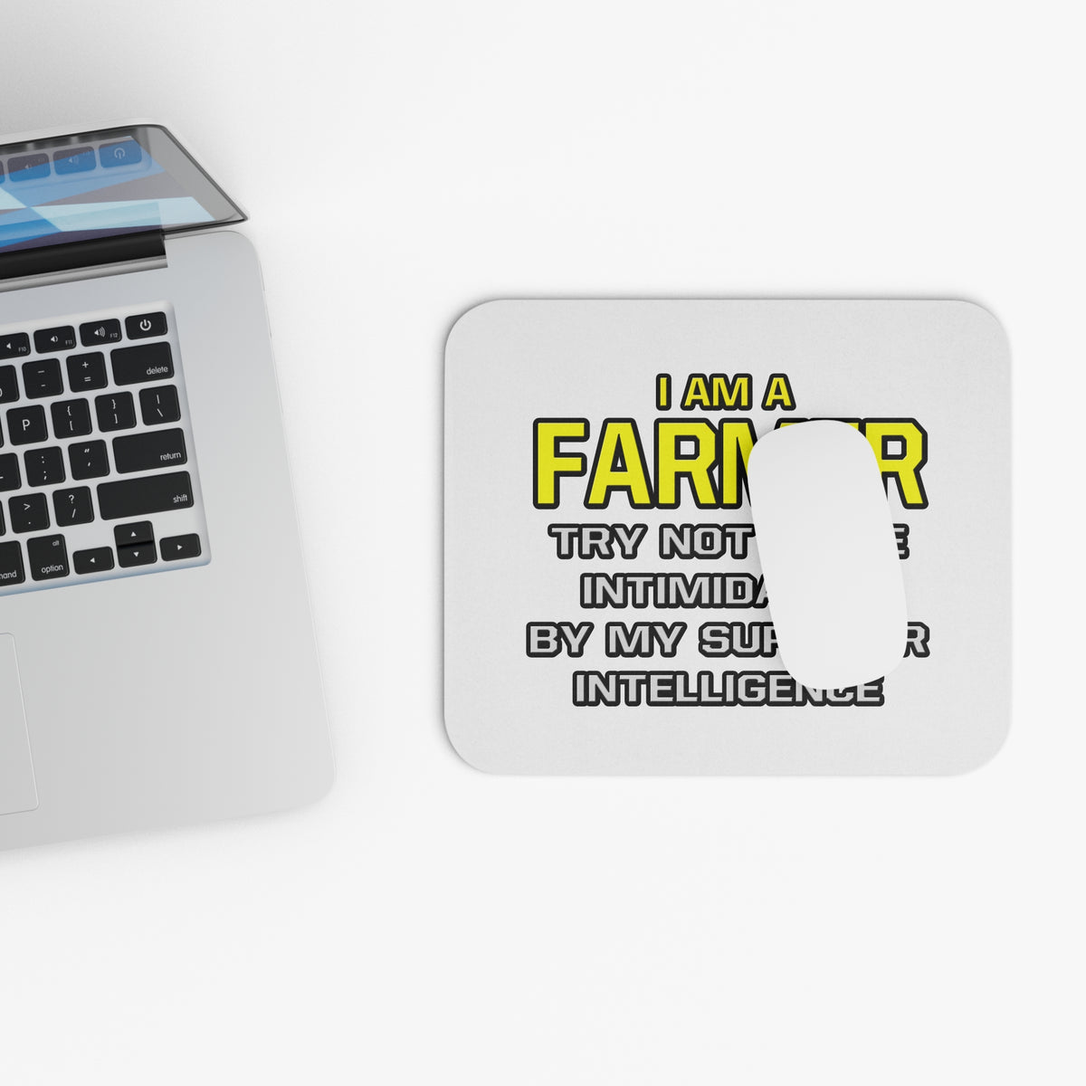 Farmer...Superior Intelligence - Mouse Pad (Rectangle)