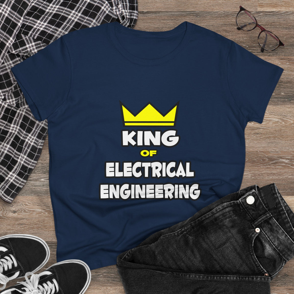 King of Electrical Engineering - Women's Midweight Cotton Tee