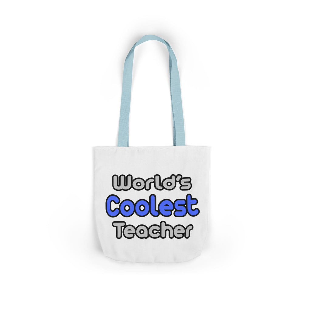 World's Coolest Teacher - Canvas Tote Bag, 5-Color Straps