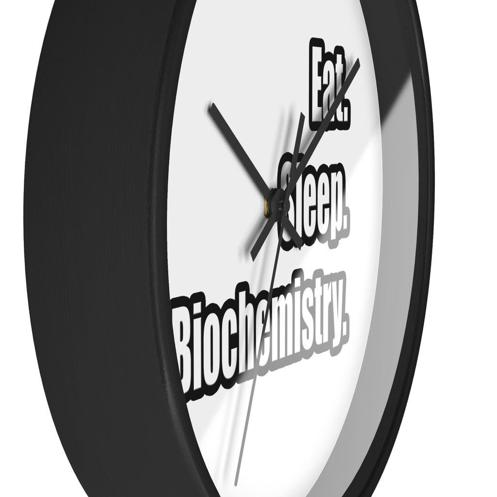 Eat. Sleep. Biochemistry - Wall Clock