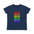 Rainbow Editor - Women's Midweight Cotton Tee