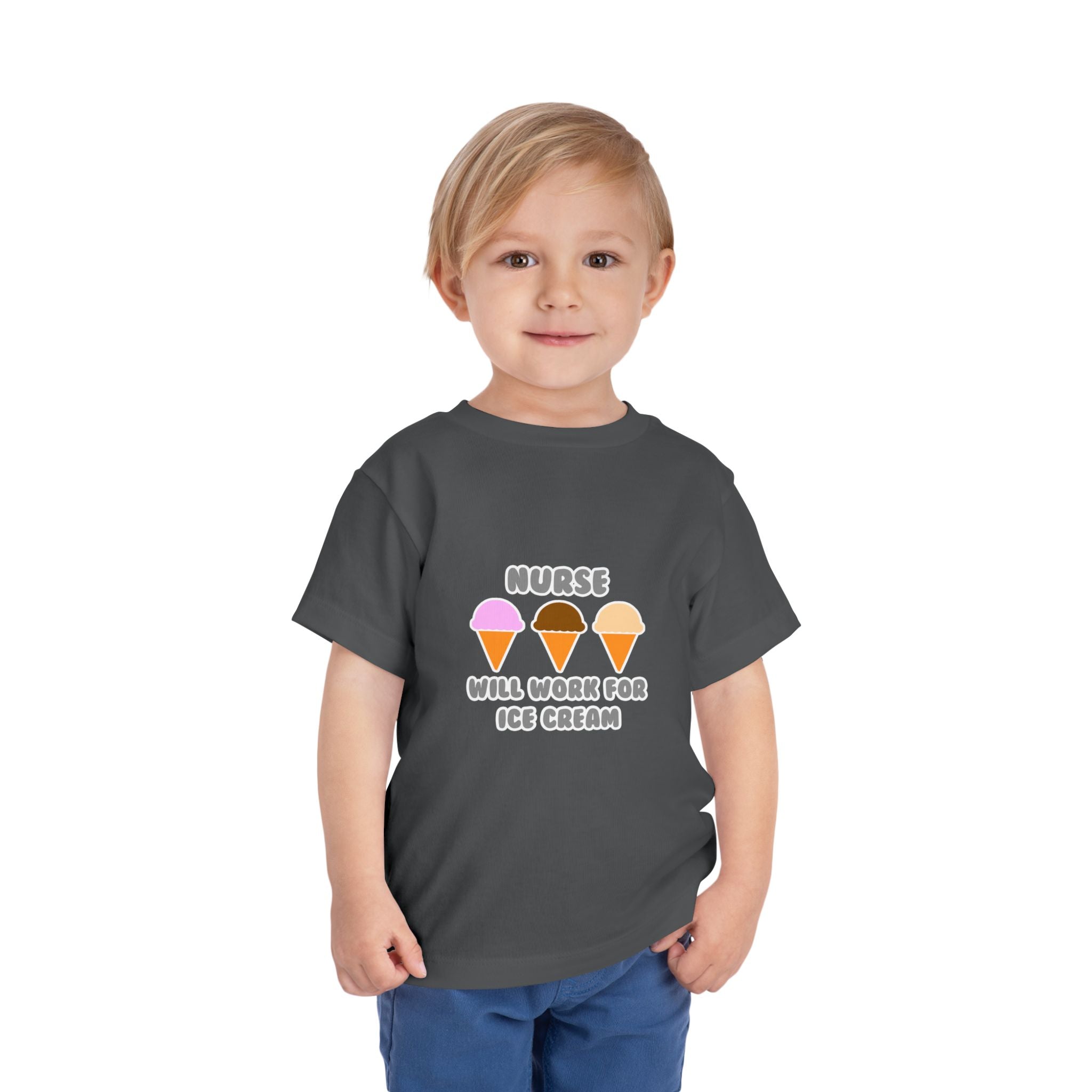 Nurse ... Will Work For Ice Cream - Toddler Short Sleeve Tee