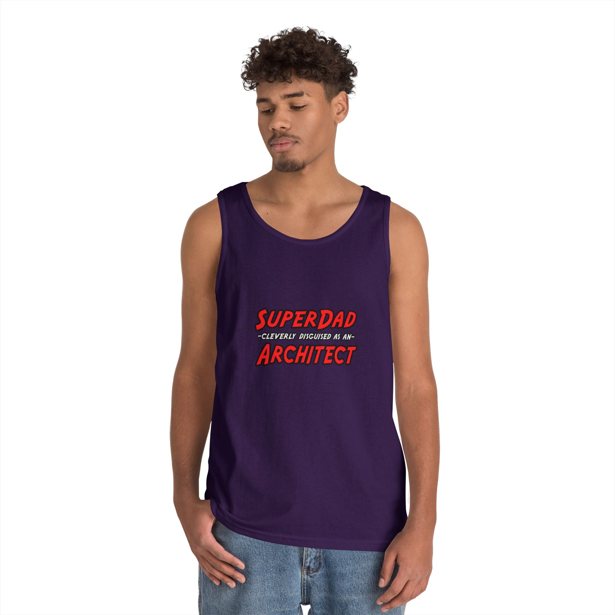 SuperDad...Architect - Unisex Heavy Cotton Tank Top
