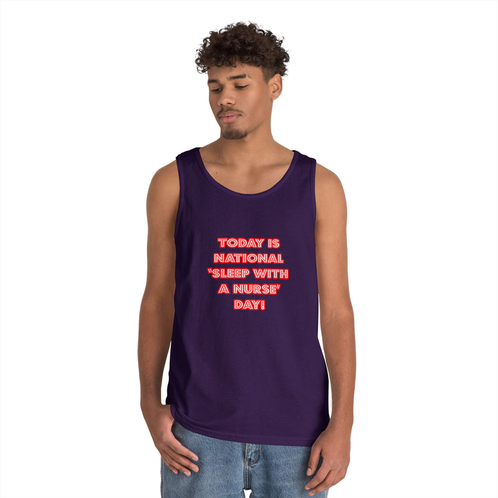 National 'Sleep With a Nurse' Day - Unisex Heavy Cotton Tank Top