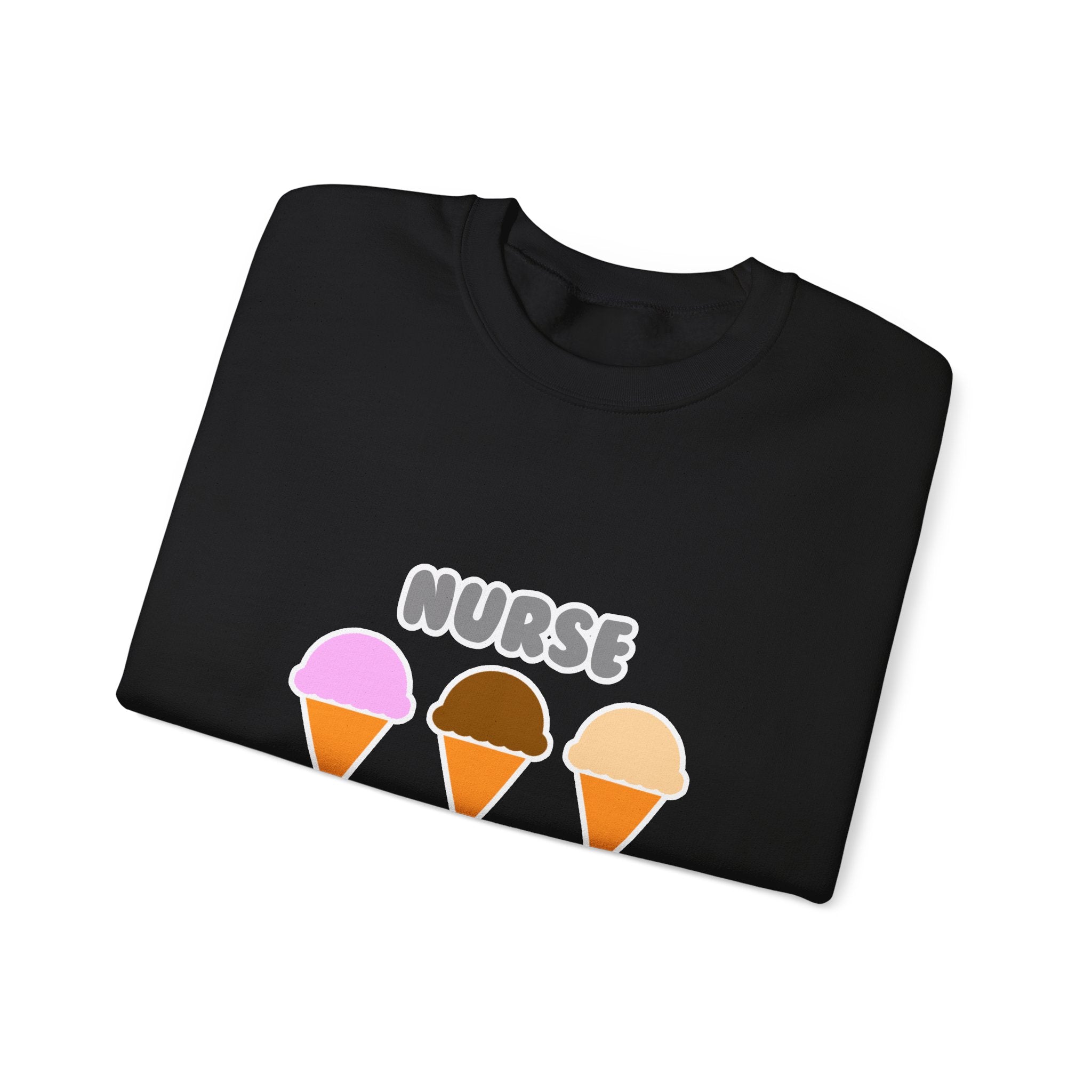 Nurse ... Will Work For Ice Cream - Unisex Heavy Blend™ Crewneck Sweatshirt