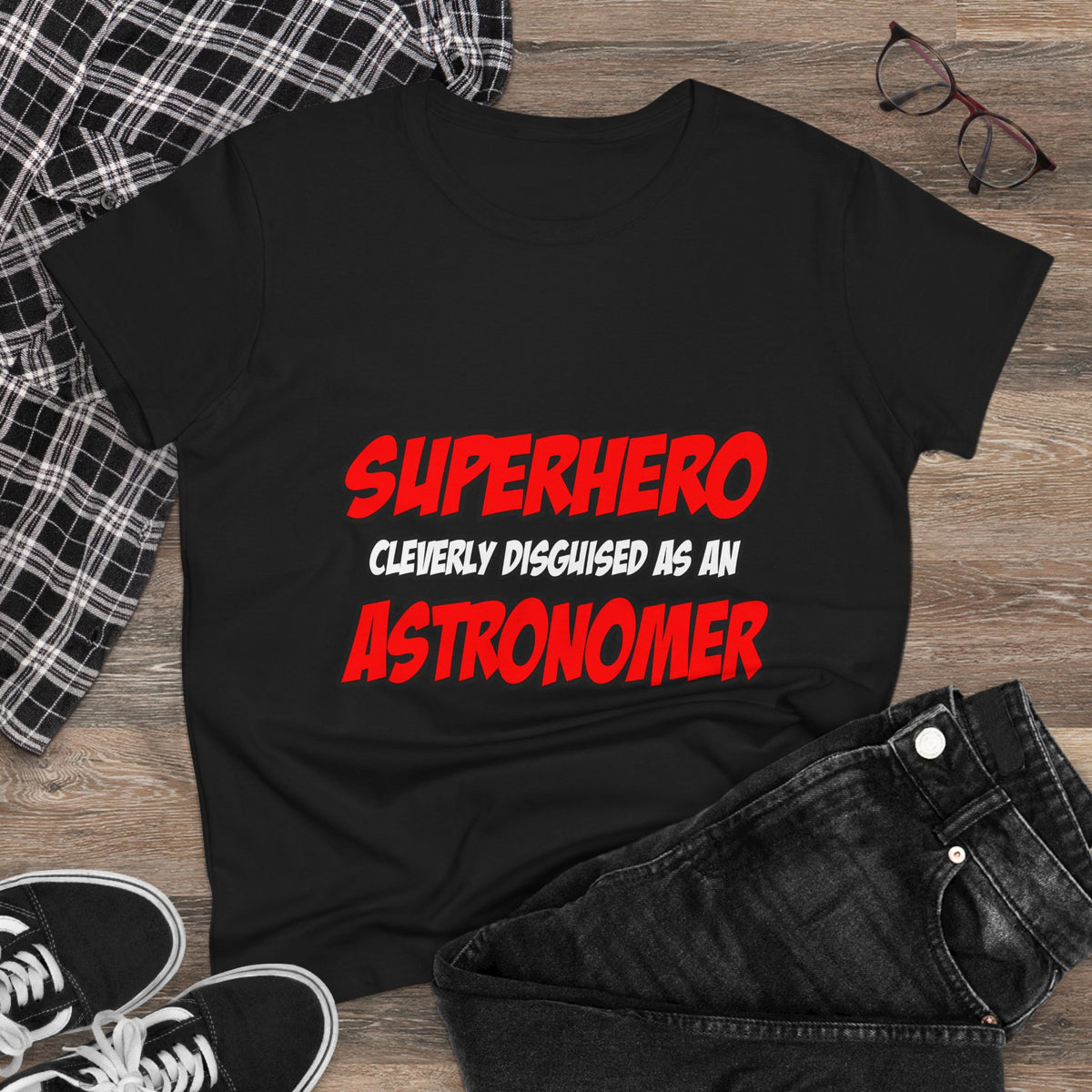 Superhero...Astronomer - Women's Midweight Cotton Tee