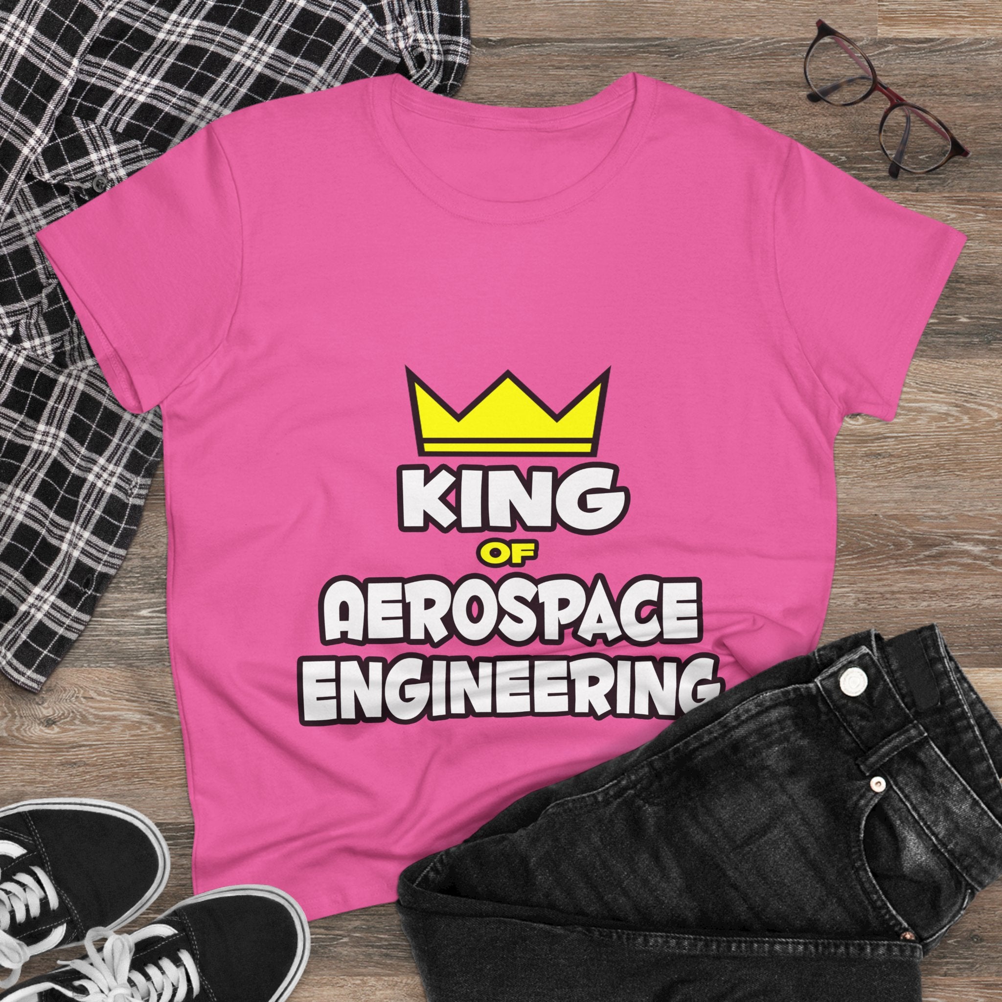 King of Aerospace Engineering - Women's Midweight Cotton Tee
