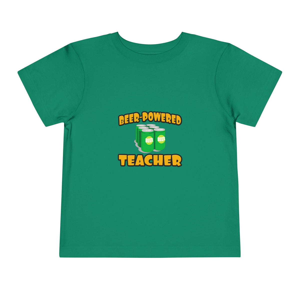 Beer Powered Teacher - Toddler Short Sleeve Tee