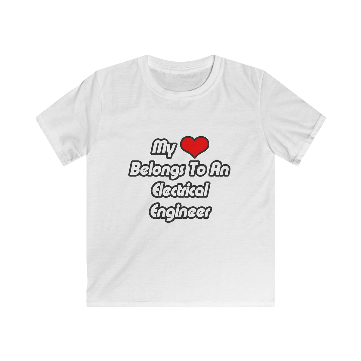 My Heart Belongs To An Electrical Engineer - Kids Softstyle Tee