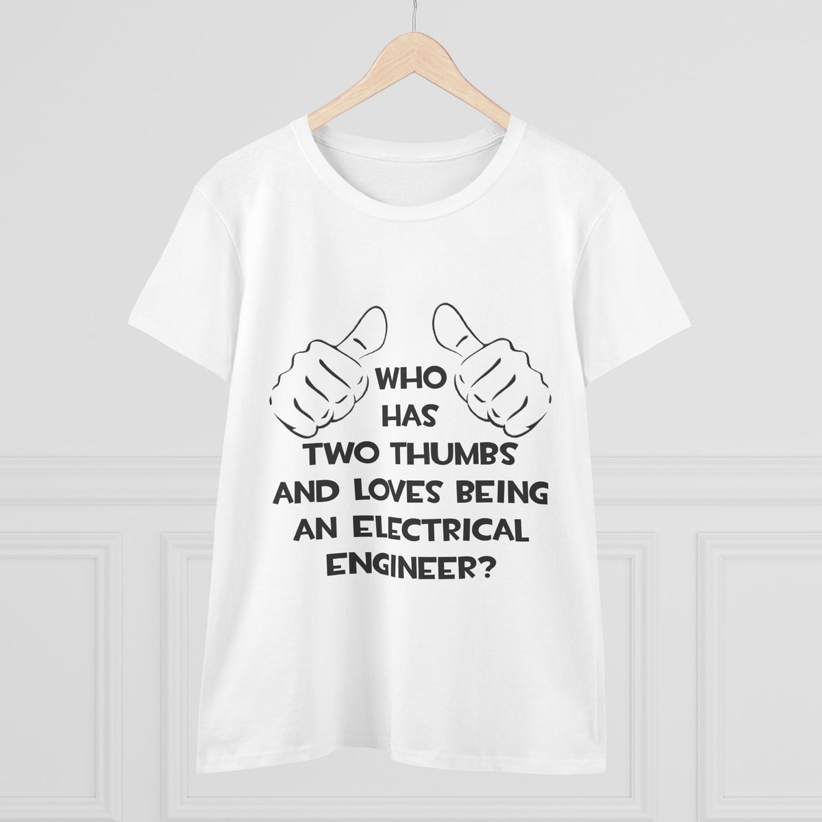 Two Thumbs...Electrical Engineer - Women's Midweight Cotton Tee