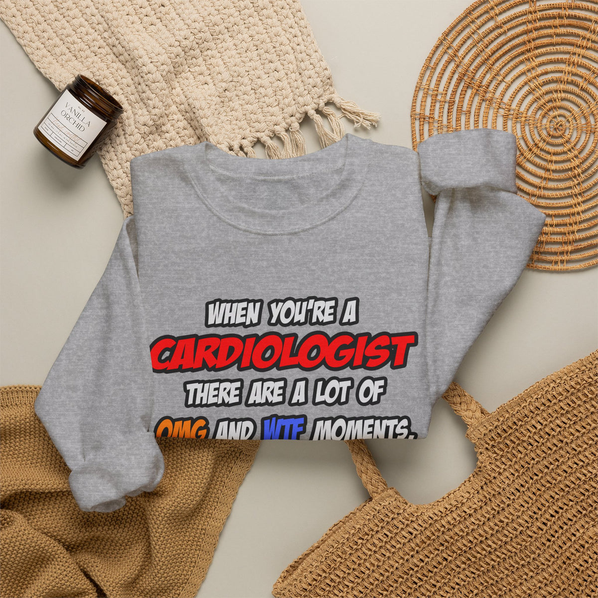 Cardiologist .. OMG WTF LOL - Unisex Heavy Blend™ Crewneck Sweatshirt