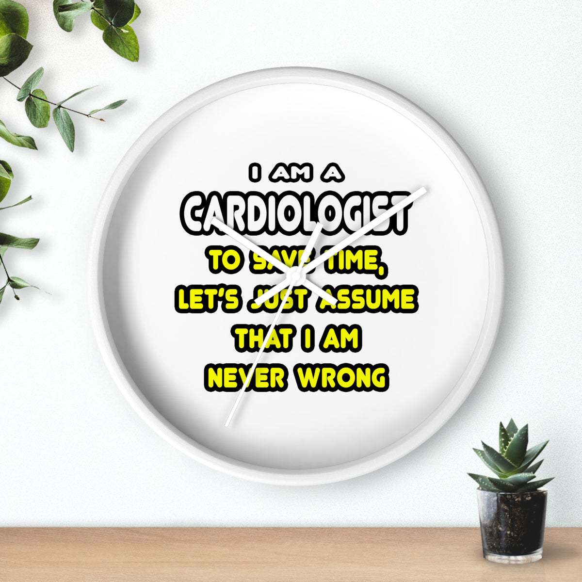Funny Cardiologist T Shirts and Gifts - Wall Clock