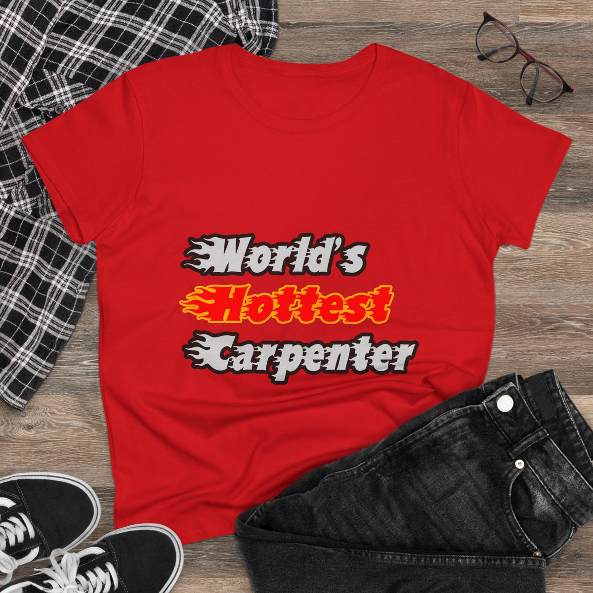 World's Hottest Carpenter - Women's Midweight Cotton Tee