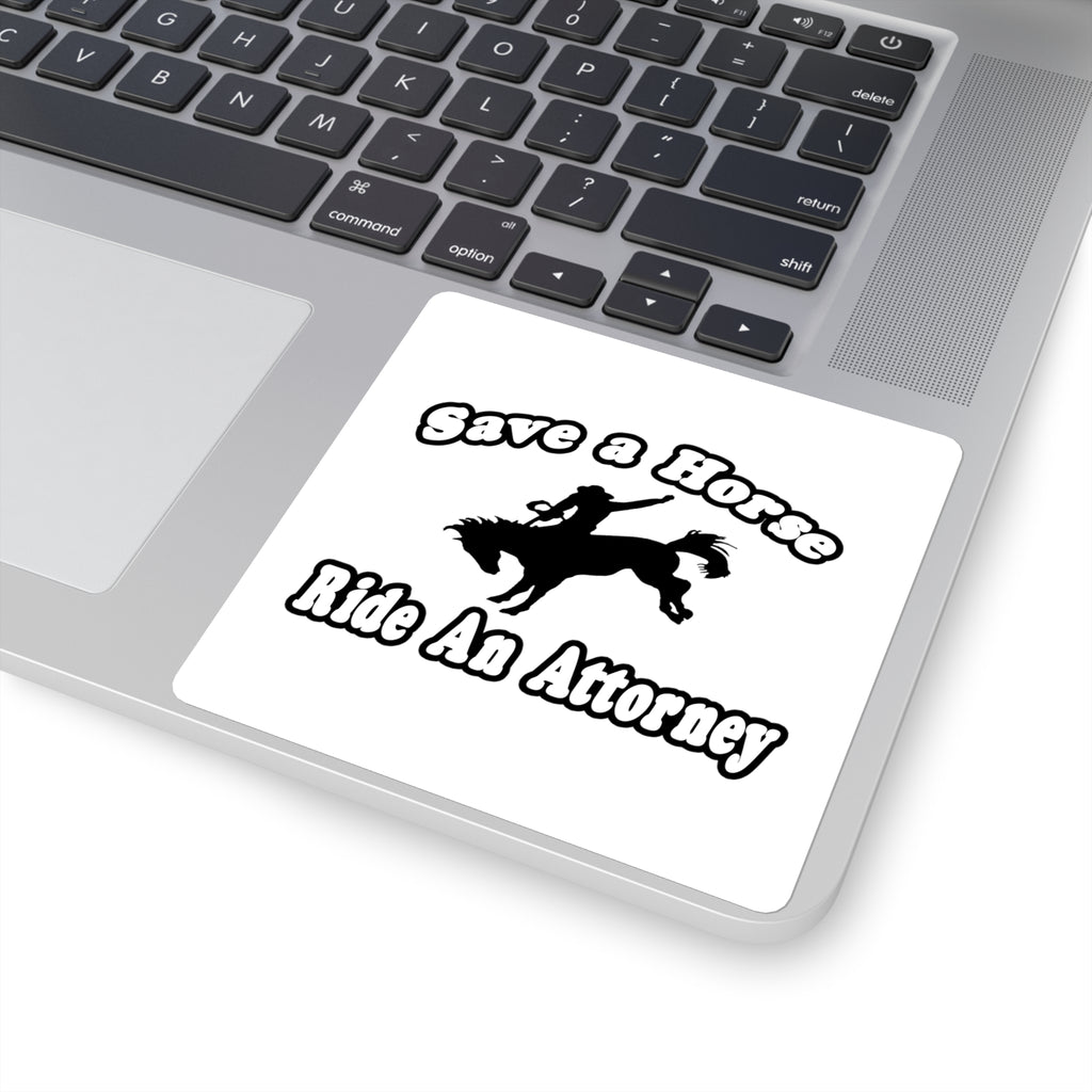 Save Horse Ride Attorney - Square Stickers