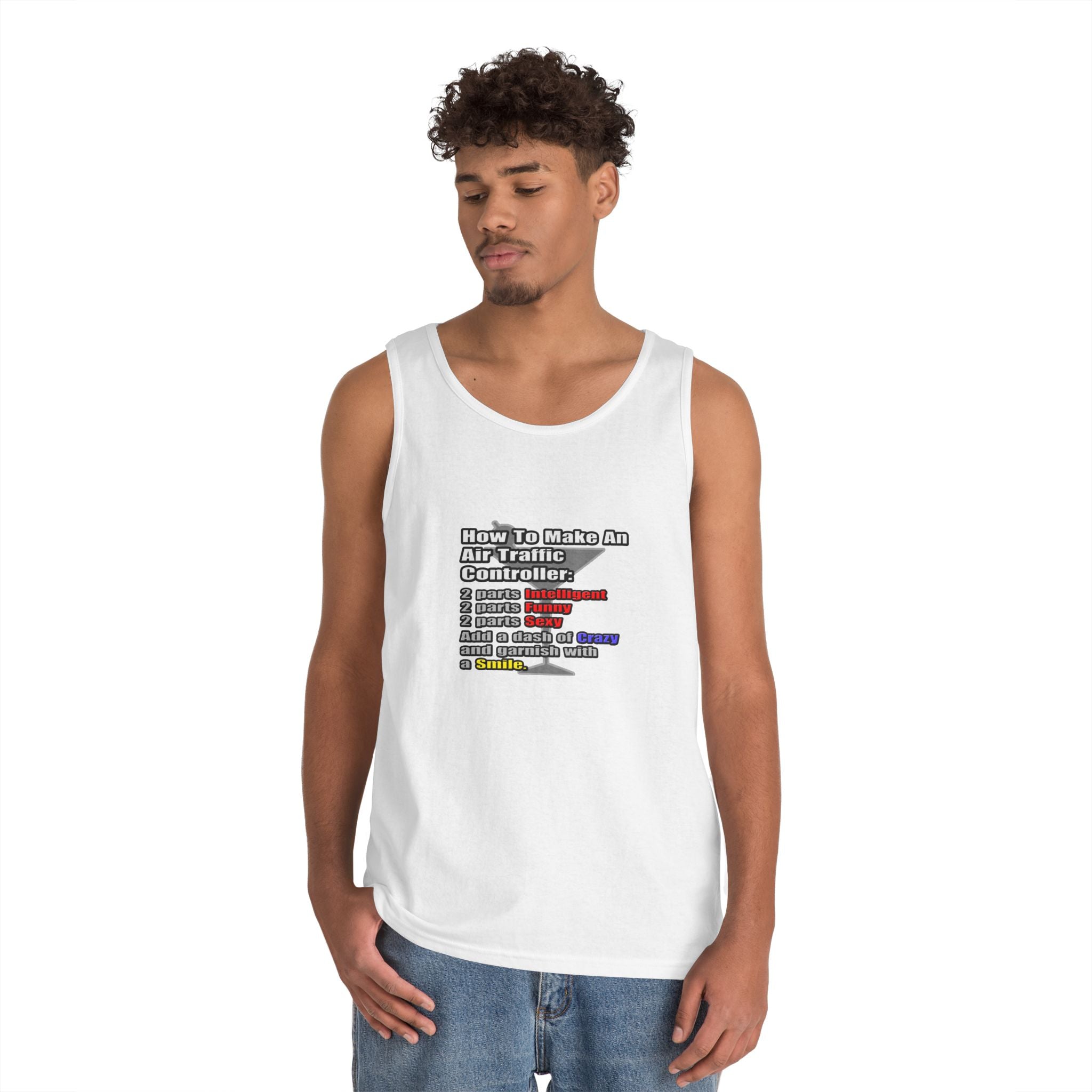 How To Make an Air Traffic Controller - Unisex Heavy Cotton Tank Top