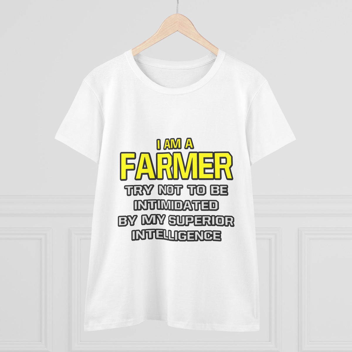 Farmer...Superior Intelligence - Women's Midweight Cotton Tee