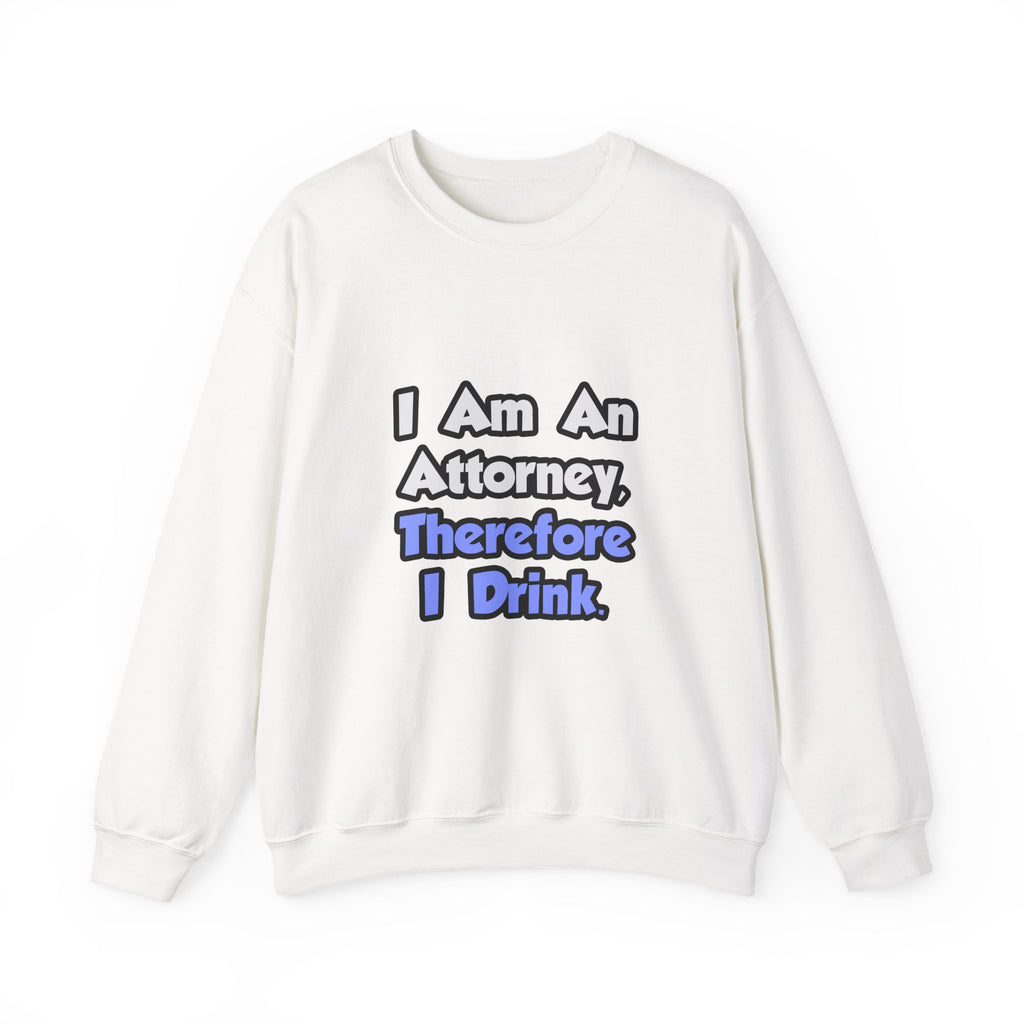 I Am An Attorney, Therefore I Drink - Unisex Heavy Blend™ Crewneck Sweatshirt