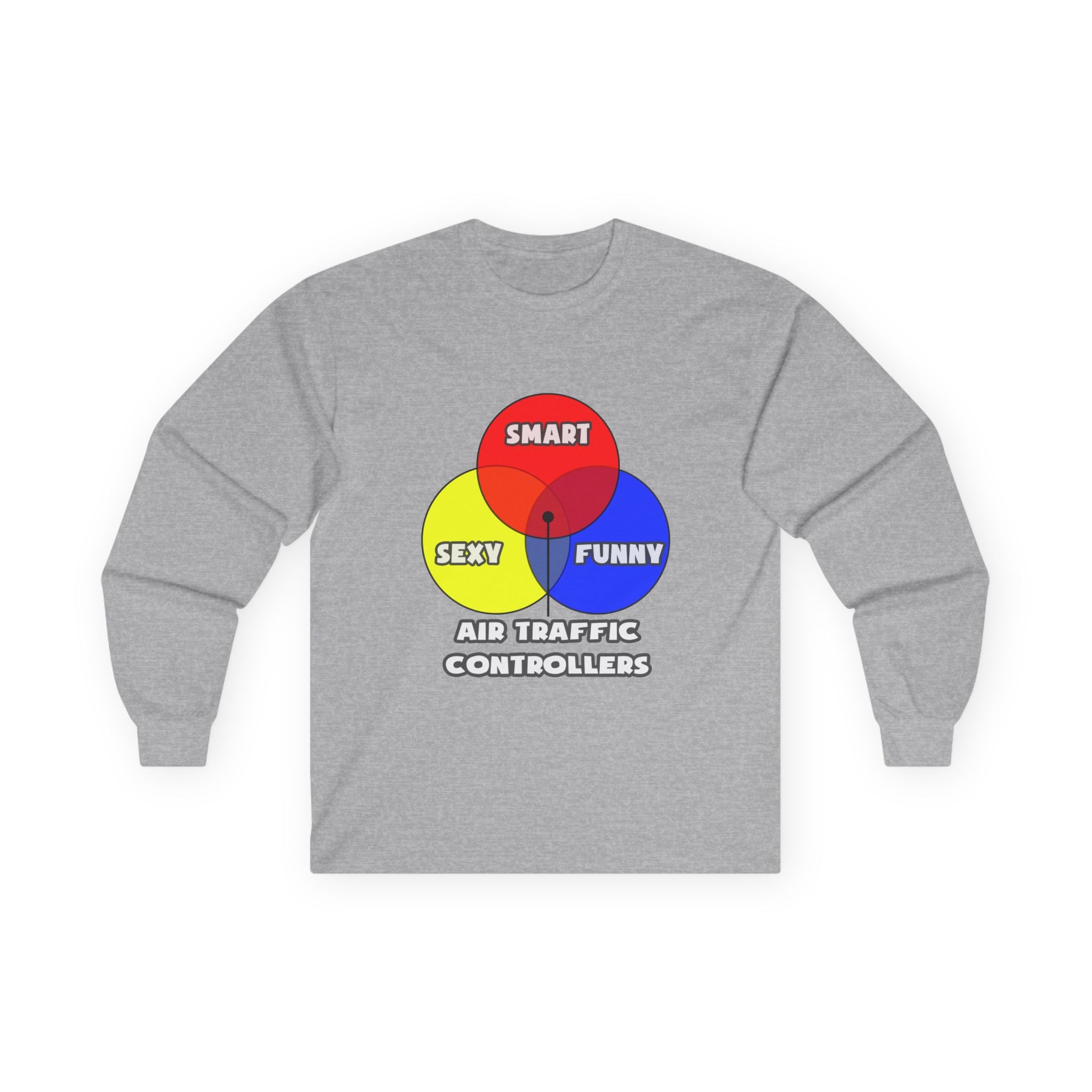 Venn Diagram .. Air Traffic Controllers - Unisex Ultra Cotton Long Sleeve Tee