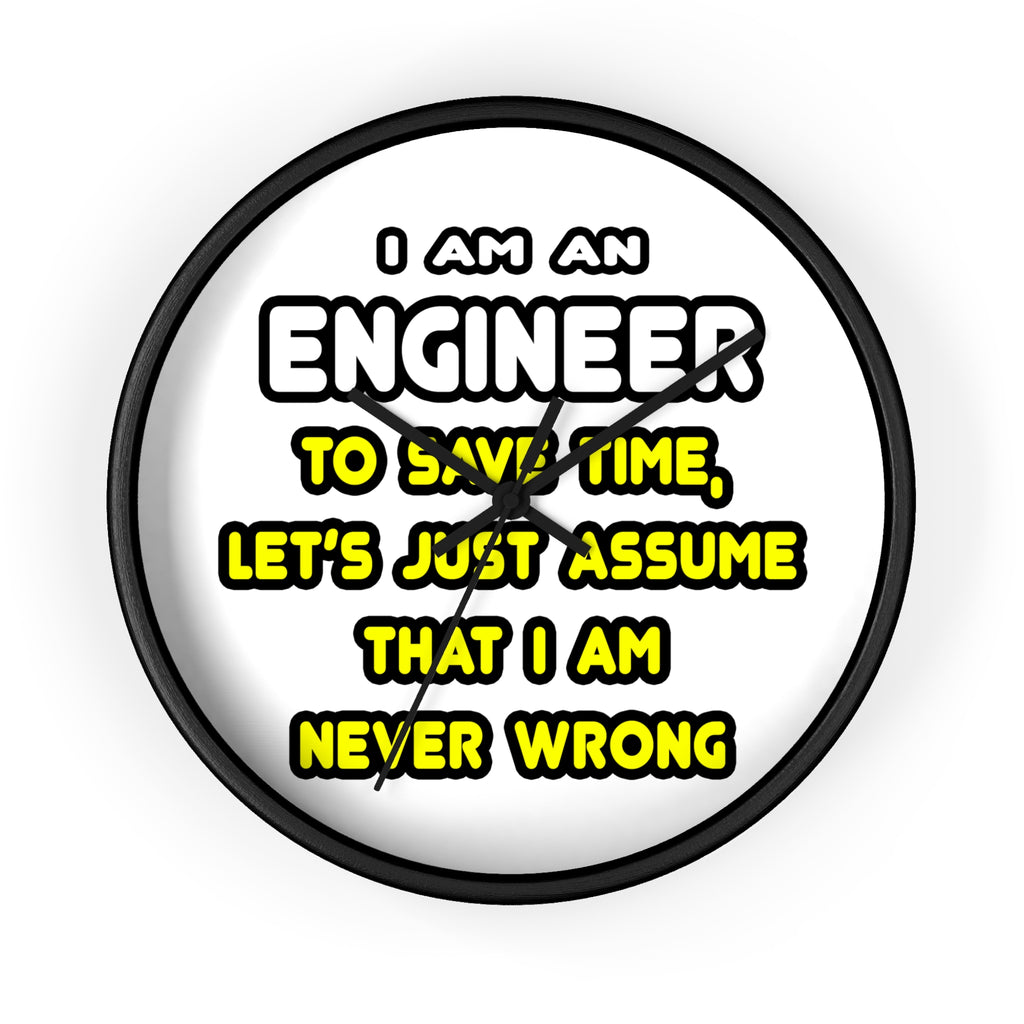 Funny Engineer T Shirts and Gifts - Wall Clock