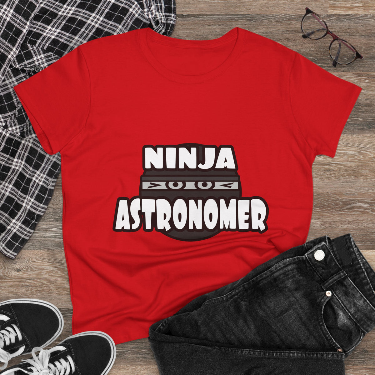 Ninja Astronomer - Women's Midweight Cotton Tee