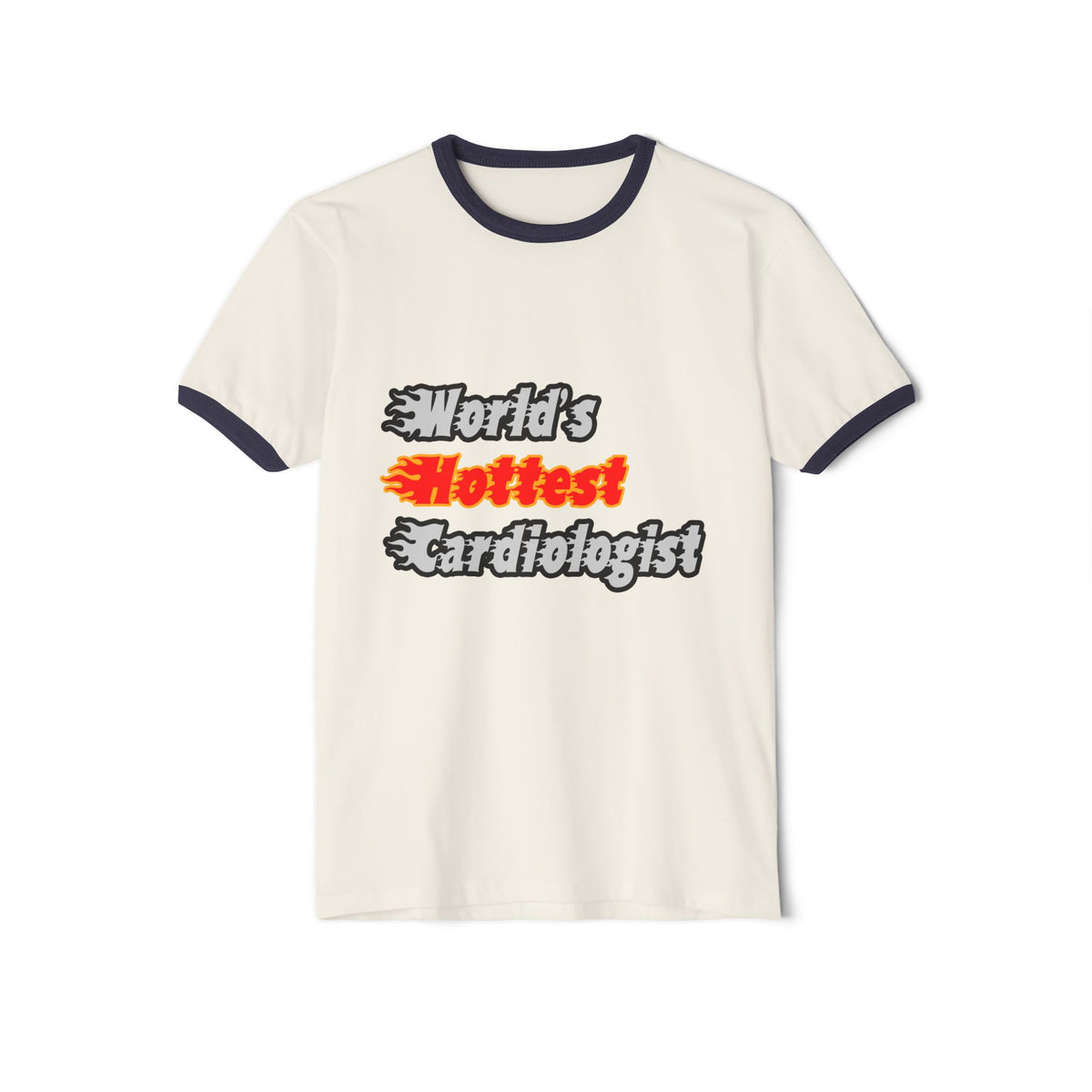 World's Hottest Cardiologist - Unisex Cotton Ringer T-Shirt