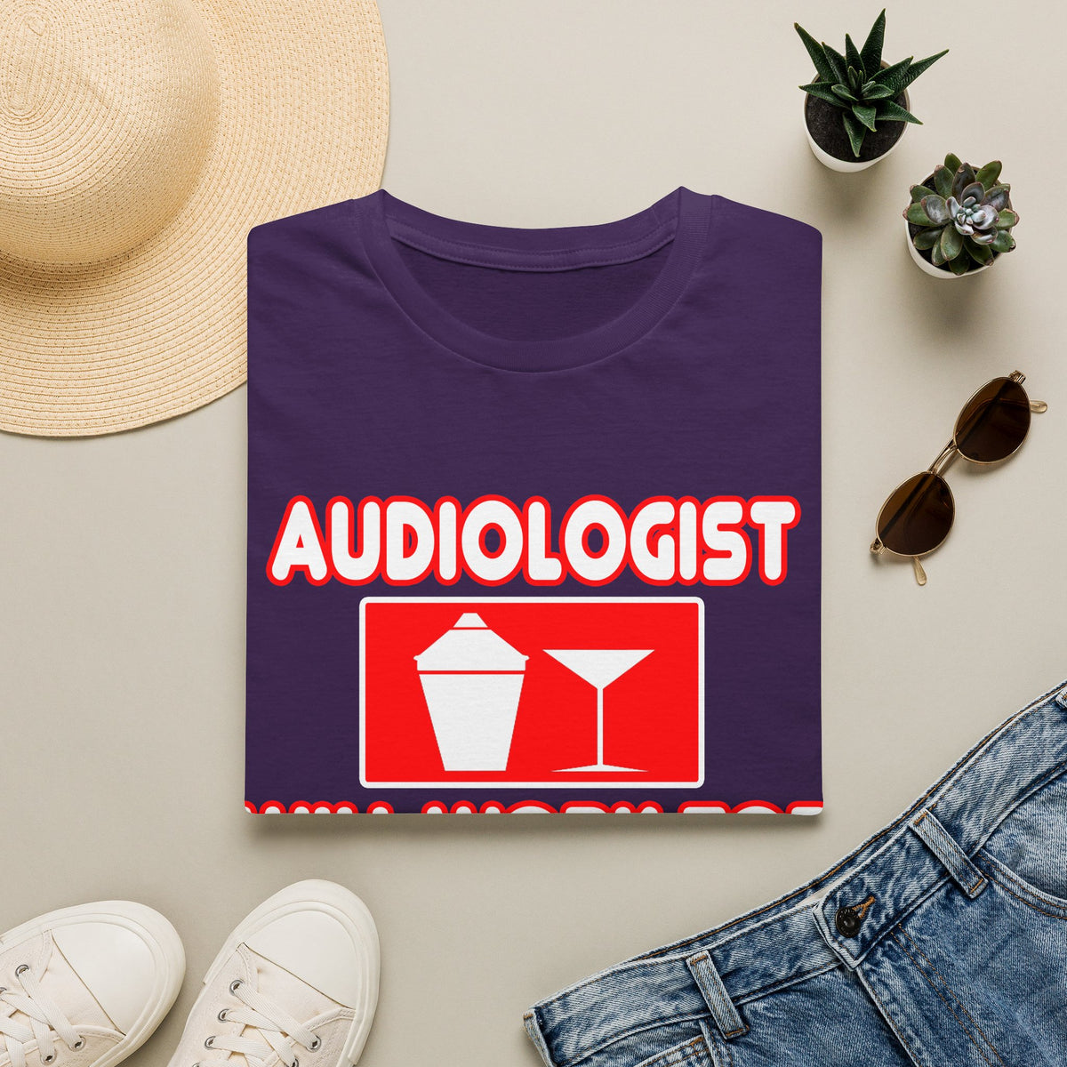 Audiologist ... Will Work For Cocktails - Unisex Softstyle T-Shirt
