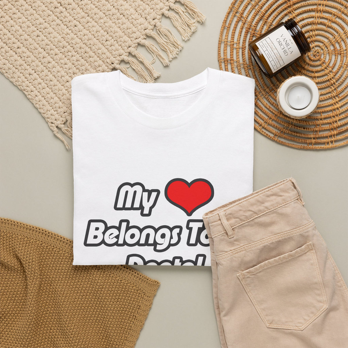My Heart Belongs To A Dental Hygienist - Unisex Heavy Cotton Tee