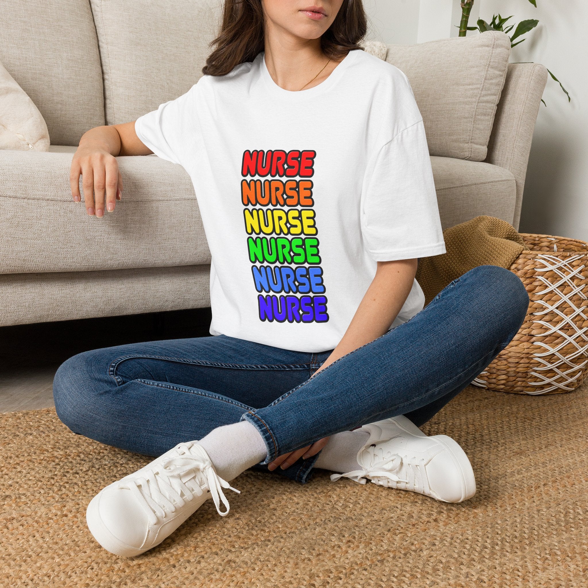 Rainbow Nurse - Unisex Softstyle T-Shirt