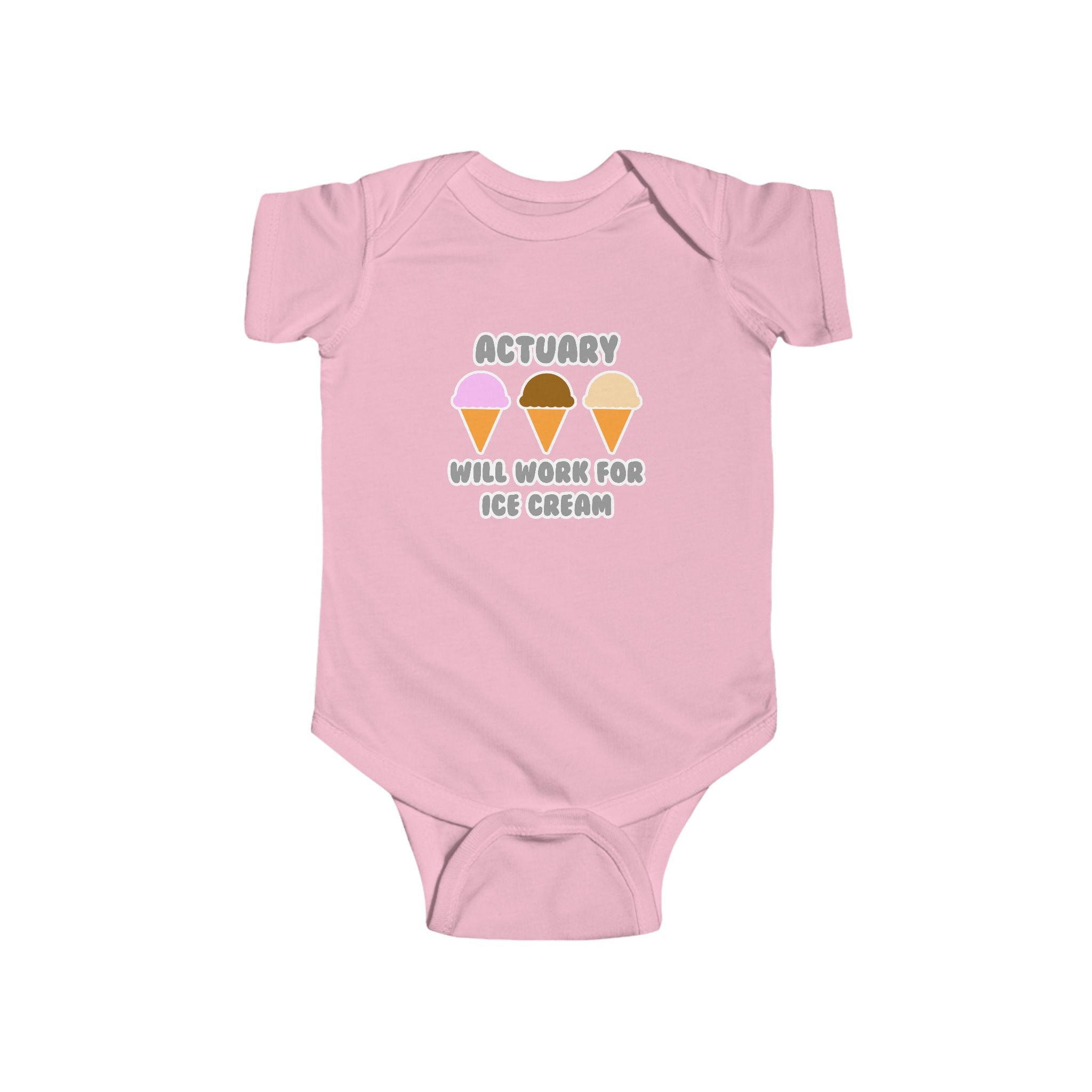Actuary ... Will Work For Ice Cream - Infant Fine Jersey Bodysuit