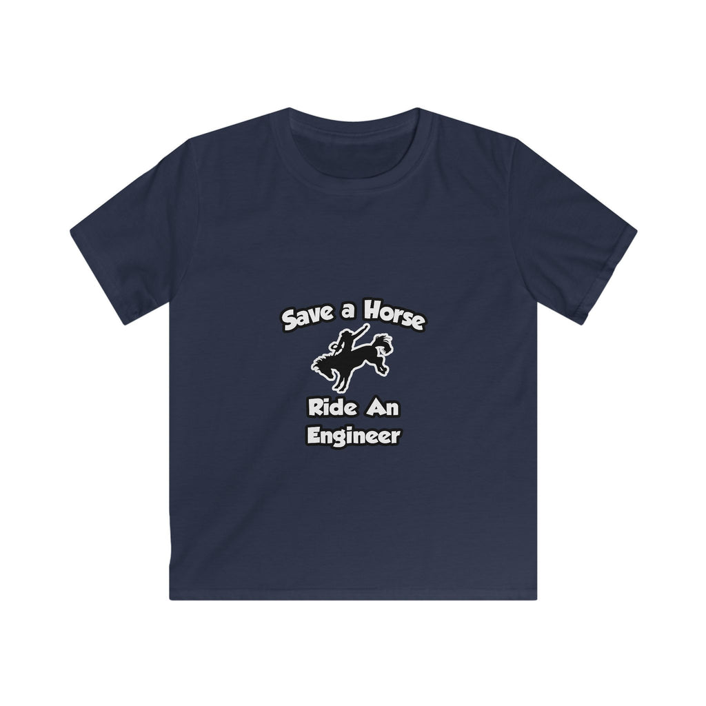 Save a Horse .. Ride an Engineer - Kids Softstyle Tee