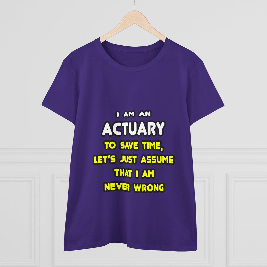 Funny Actuary T Shirts and Gifts - Women's Midweight Cotton Tee