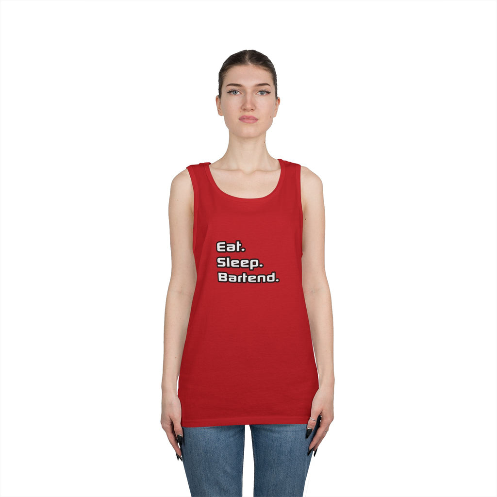 Eat. Sleep. Bartend - Unisex Heavy Cotton Tank Top