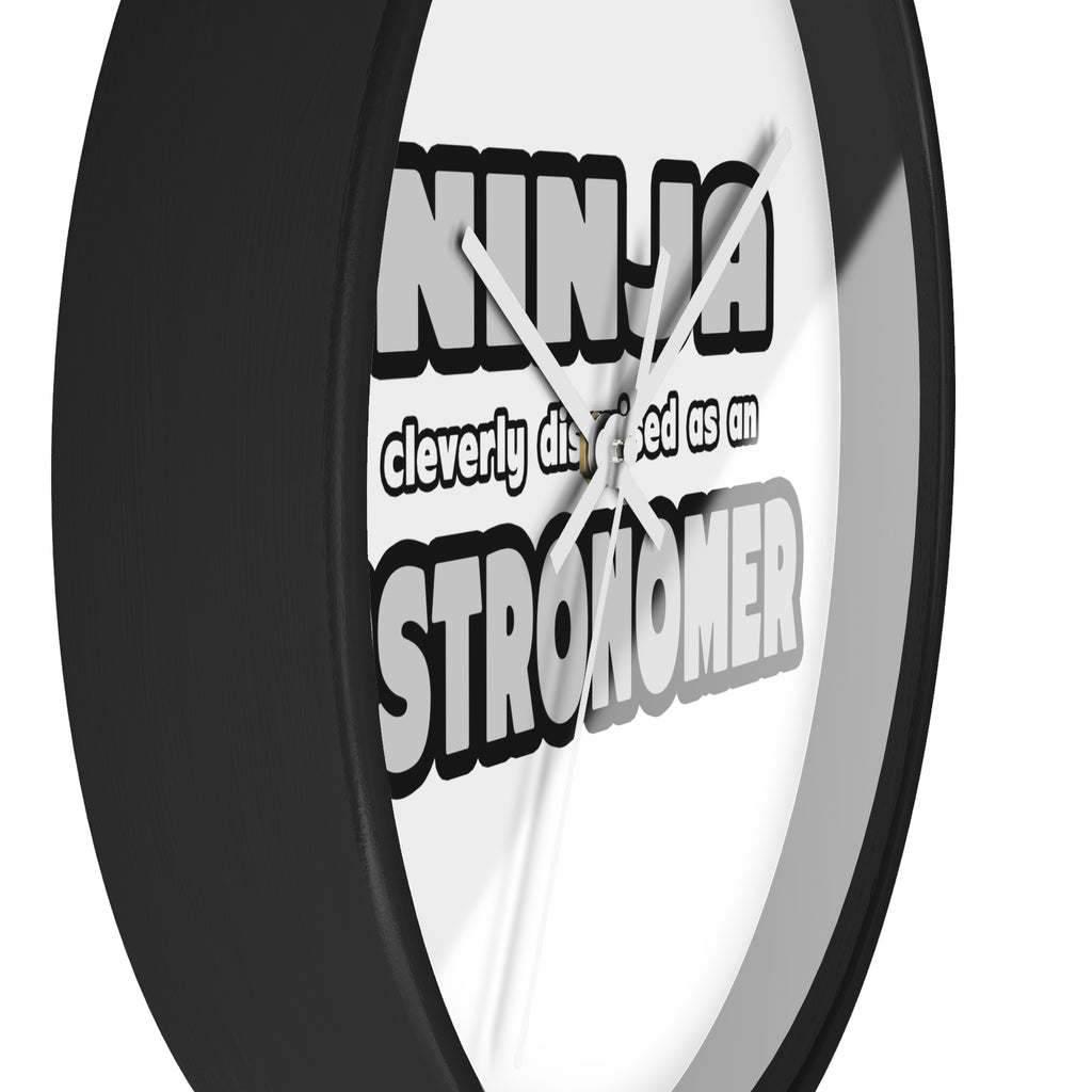 Ninja Cleverly Disguised As An Astronomer - Wall Clock