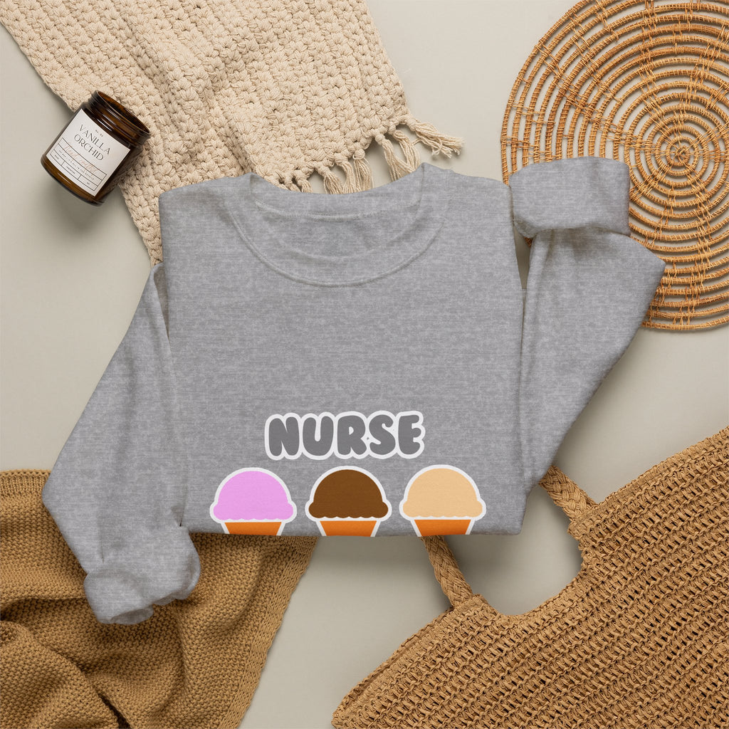 Nurse ... Will Work For Ice Cream - Unisex Heavy Blend™ Crewneck Sweatshirt