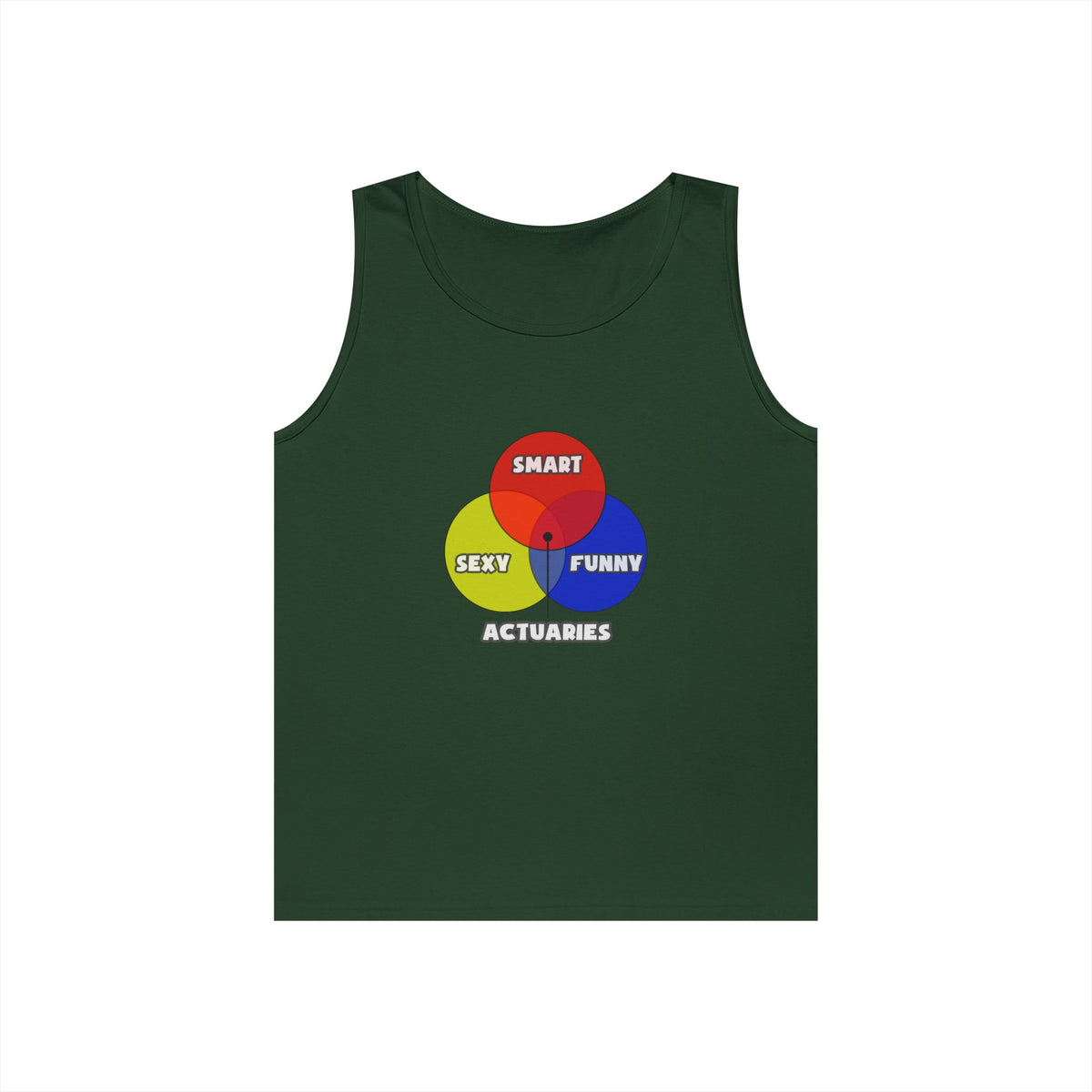 Venn Diagram .. Actuaries - Unisex Heavy Cotton Tank Top