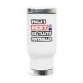 World's Best Air Traffic Controller - Stainless Steel Travel Mug with Handle, 14oz