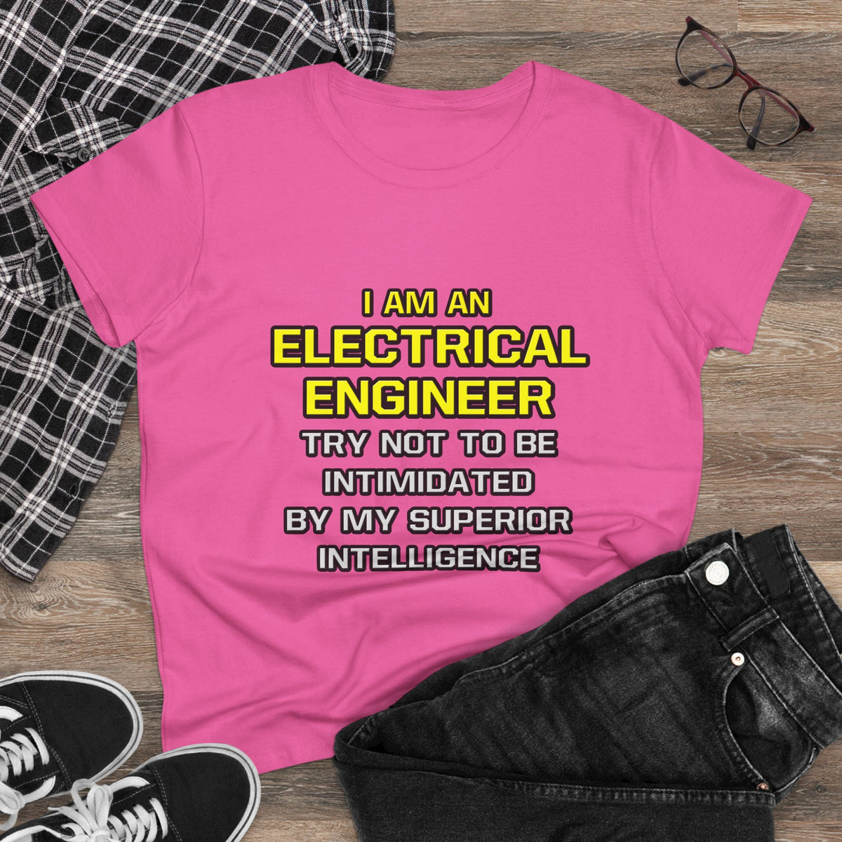 Electrical Engineer...Superior Intelligence - Women's Midweight Cotton Tee