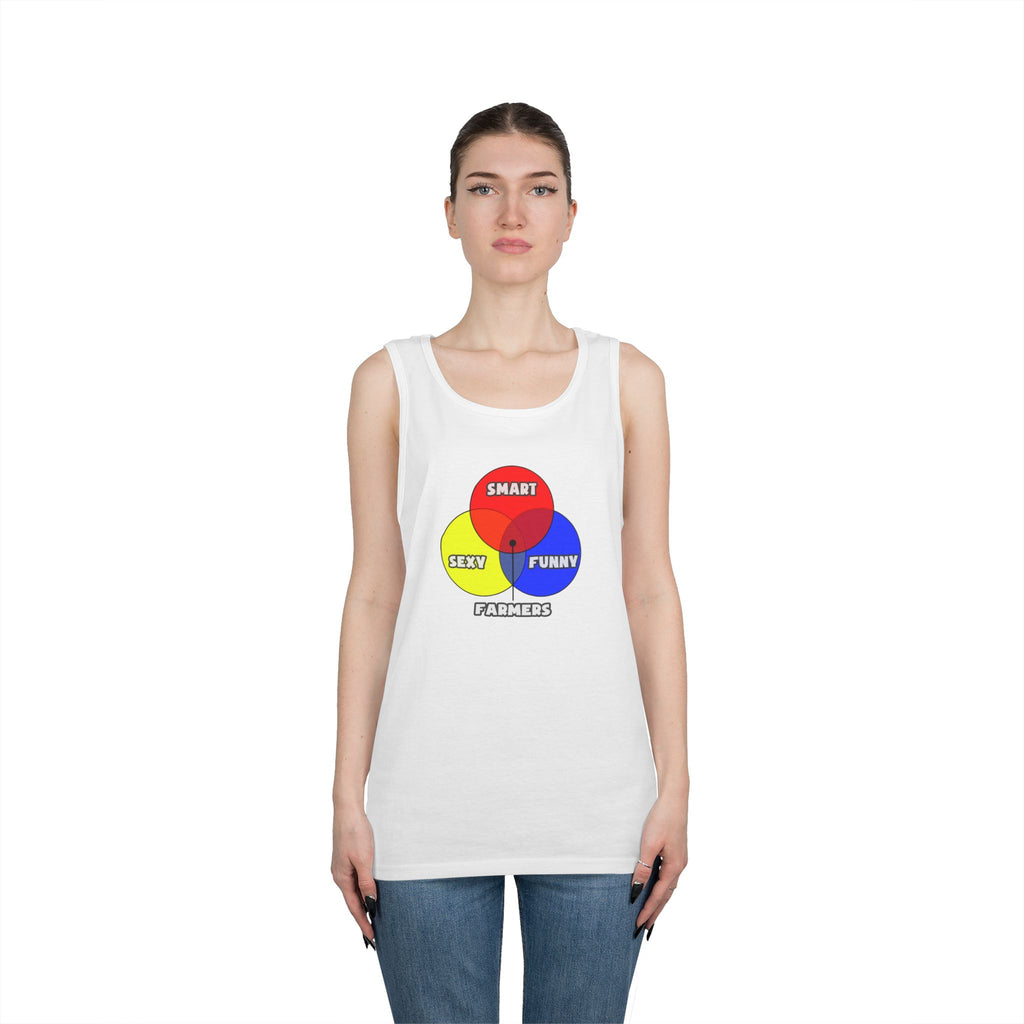 Venn Diagram .. Farmers - Unisex Heavy Cotton Tank Top