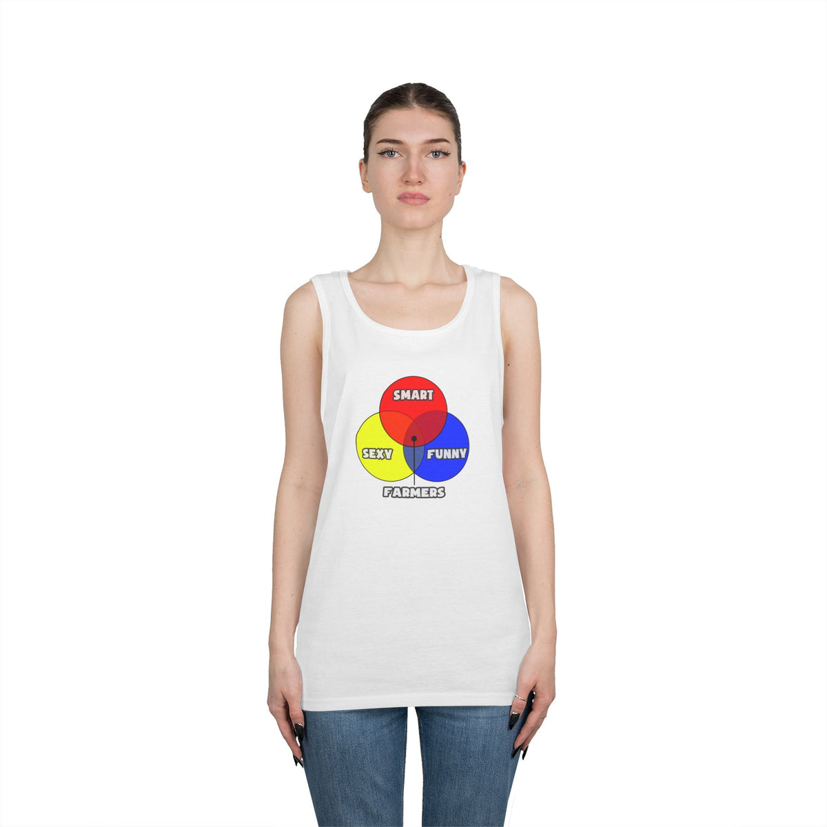 Venn Diagram .. Farmers - Unisex Heavy Cotton Tank Top