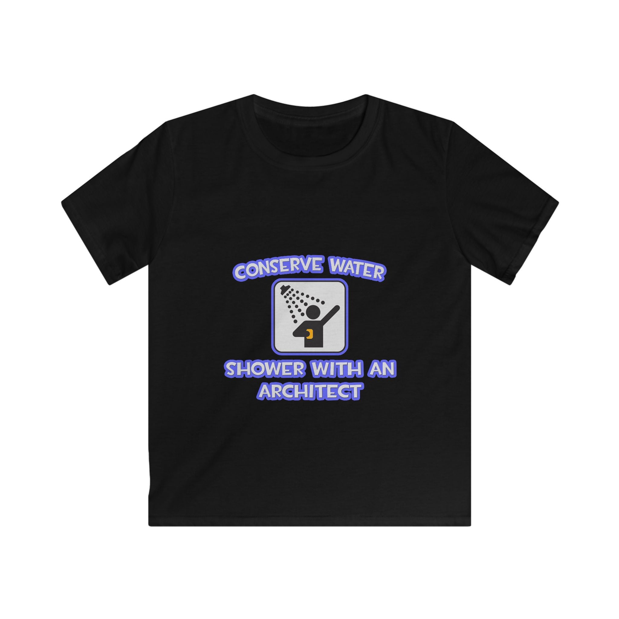 Conserve Water .. Shower With an Architect - Kids Softstyle Tee