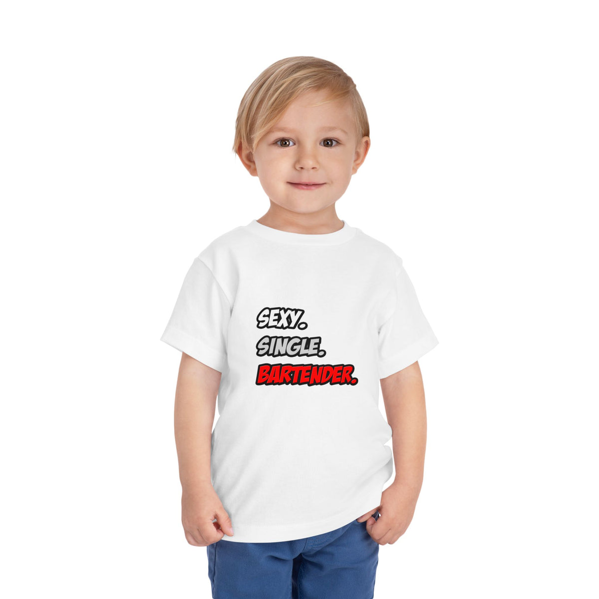 Sexy. Single. Bartender - Toddler Short Sleeve Tee