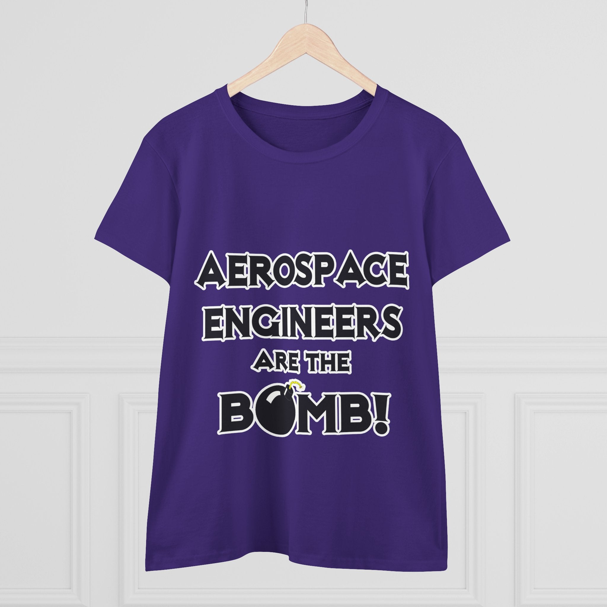 Aerospace Engineers Are The Bomb! - Women's Midweight Cotton Tee